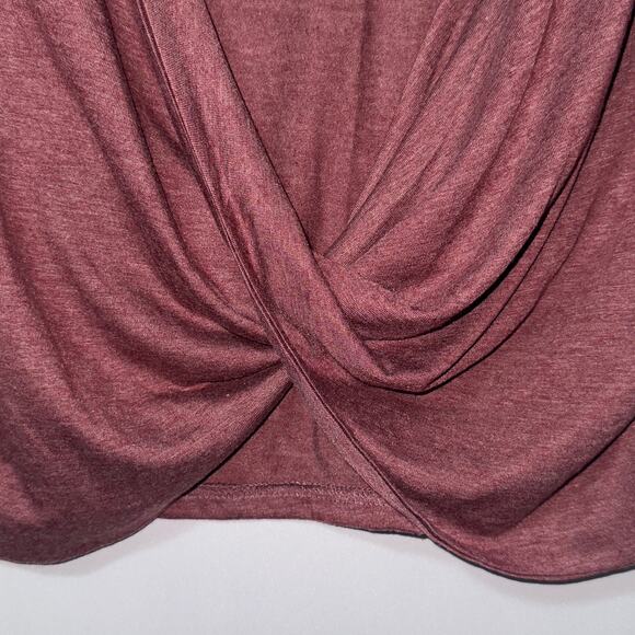 Rose gal maroon Twist Hem blouse women’s size 2X NWT - Picture 4 of 6